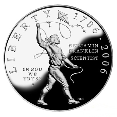2006 Benjamin Franklin “Scientist” Silver Proof $1 (Capsule)